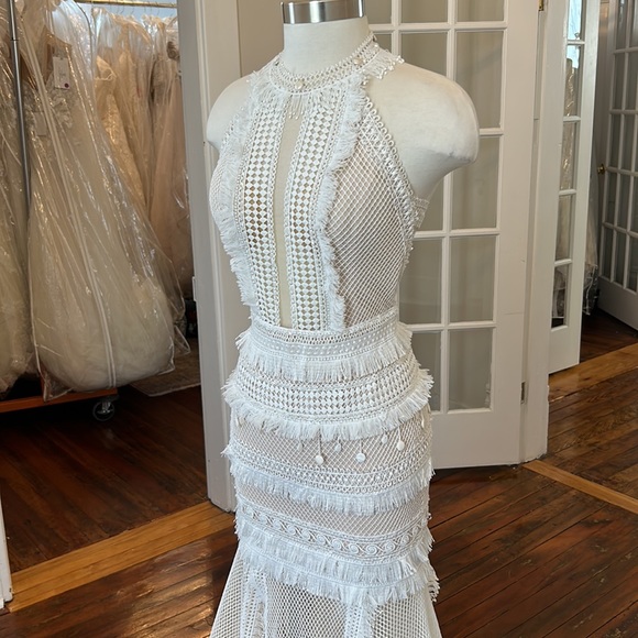 Chic Nostalgia bridal gown, NWT boho style car wash skirt sz 2 - Picture 13 of 15